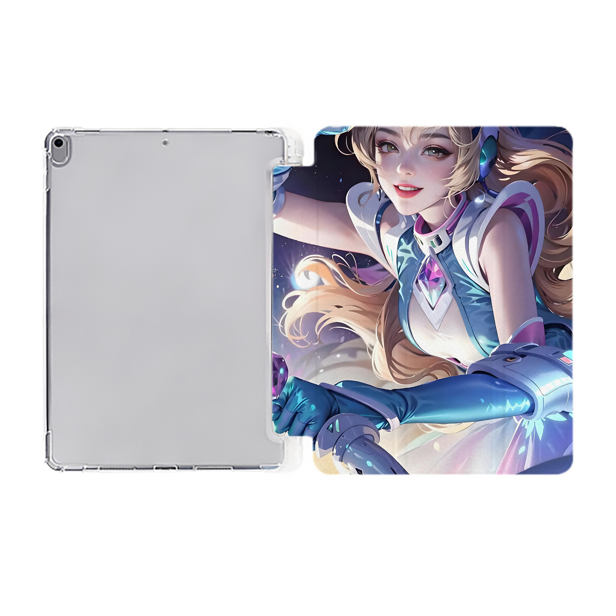 （画像用） リーグ・オブ・レジェンド League of Legends LOL IPad ケース ペン収納付き 三つ折りスタンド PUレザー×シリコン 対応機種9.5/10.5/10.9インチ
